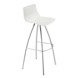 SCAB - Barová židle DAY nízká - bílá/chrom