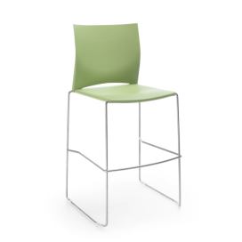 ProfiM - Barová židle ARIZ 550CV plastová s ližinovou podnoží