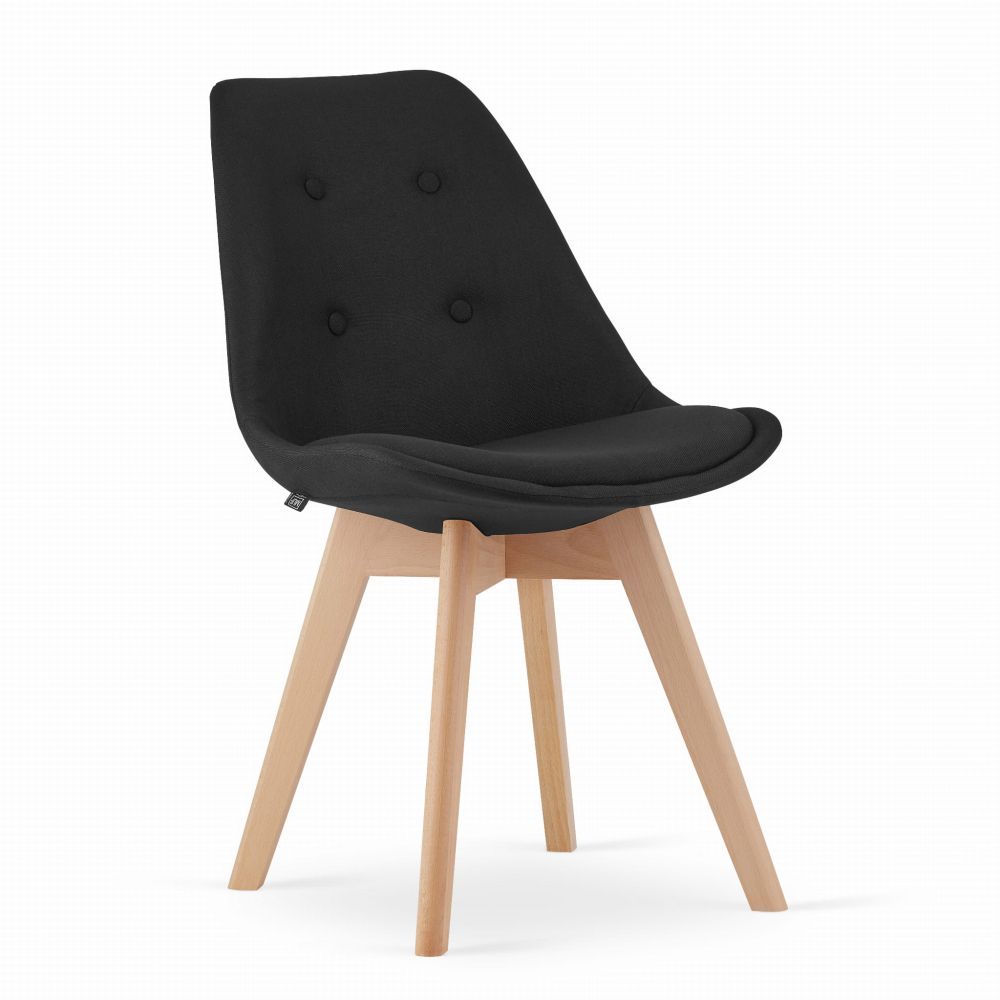 Černá židle s bukovými nohami DAREN NORI - Výprodej Povlečení
