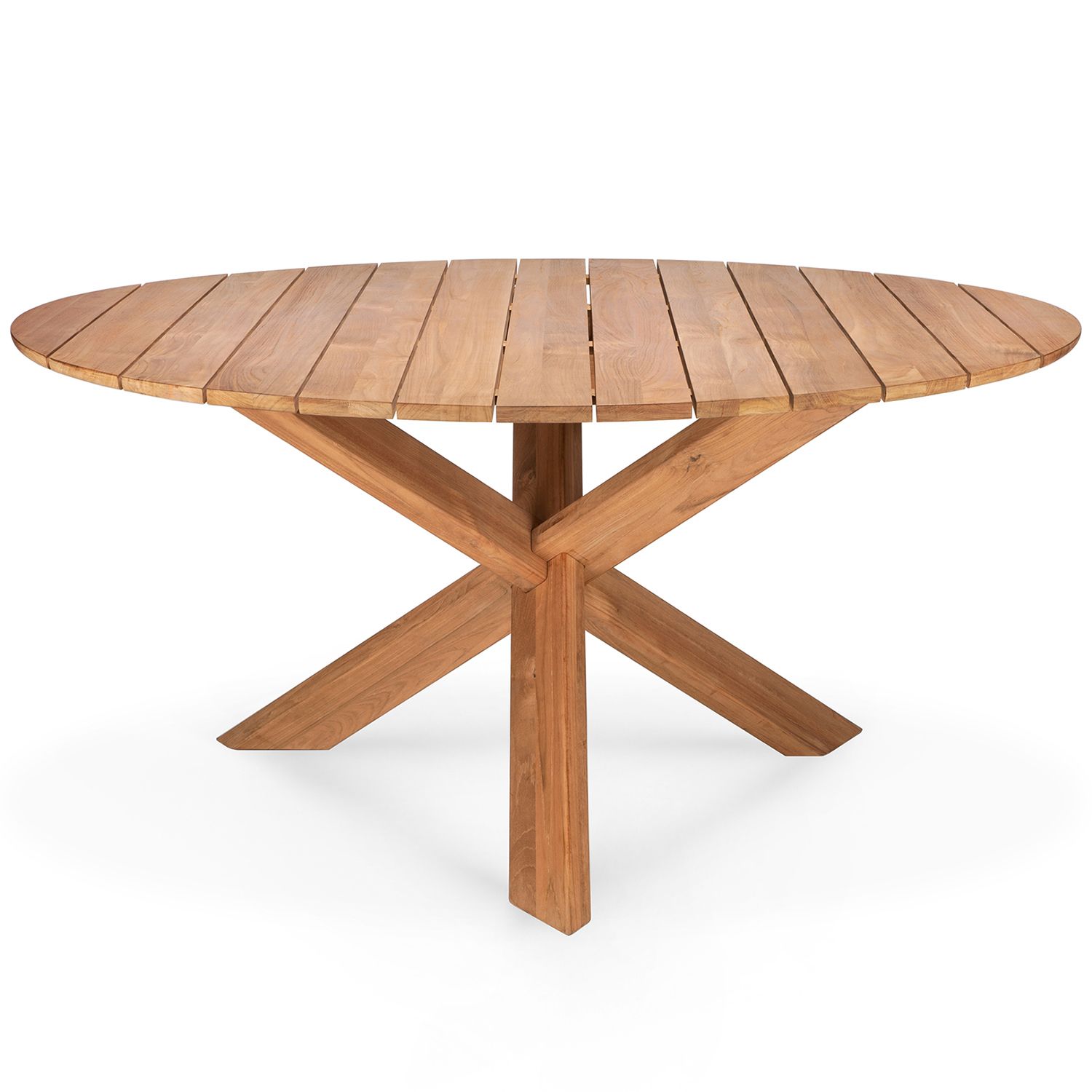 Ethnicraft designové zahradní stoly Teak Circle Outdoor Dining Table (163 cm) - DESIGNPROPAGANDA