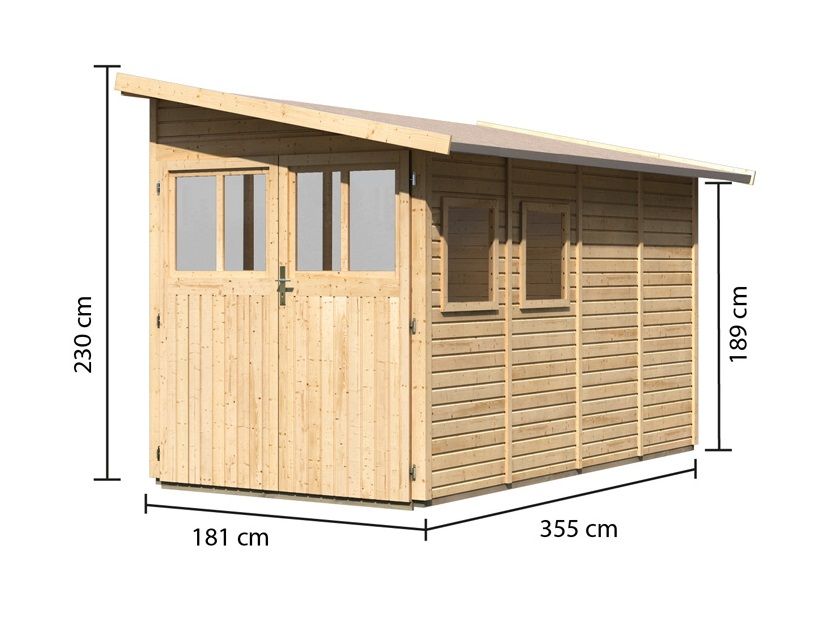 Dřevěný zahradní domek Lanitplast 355 cm - DEKORHOME.CZ