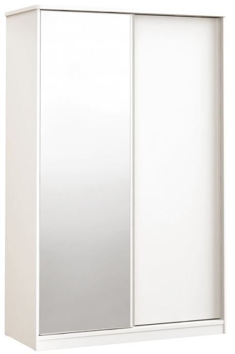 ČILEK - Skříň WHITE s posuvnými dveřmi a zrcadlem - 