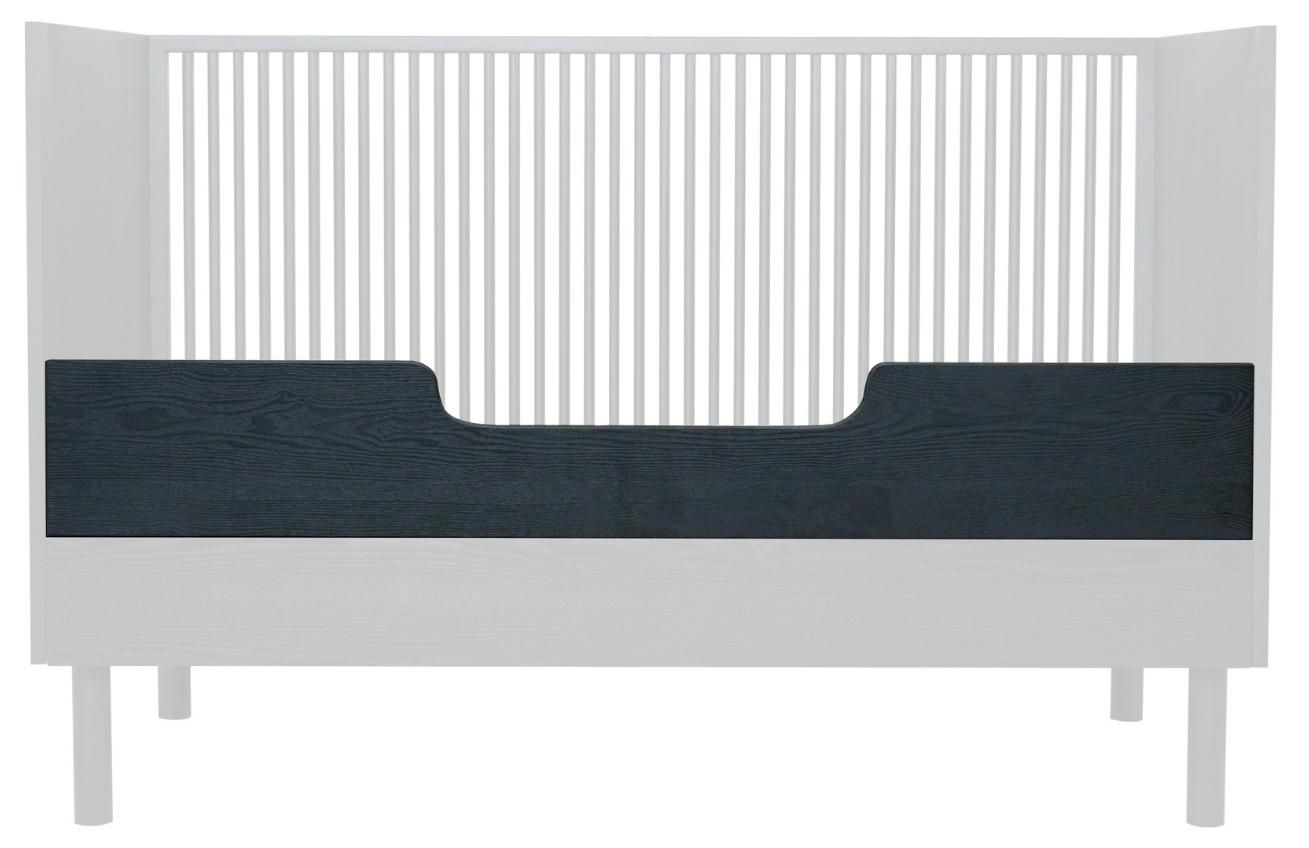 Černá dřevěná zábrana na dětské postele Quax Hai-No-Ki 140 x 15 cm - Designovynabytek.cz