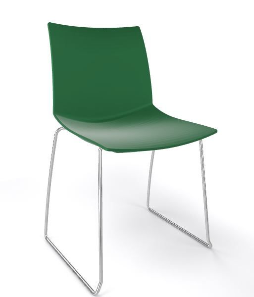 GABER - Židle KANVAS S, zelená/chrom - 