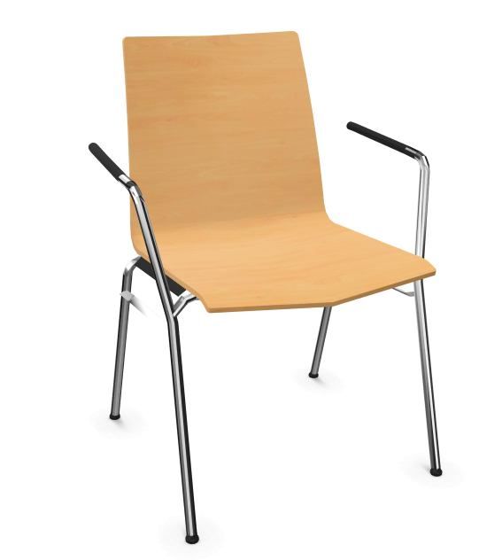 WIESNER HAGER - Židle UPDATE 6351 - s područkami dřevěná - 