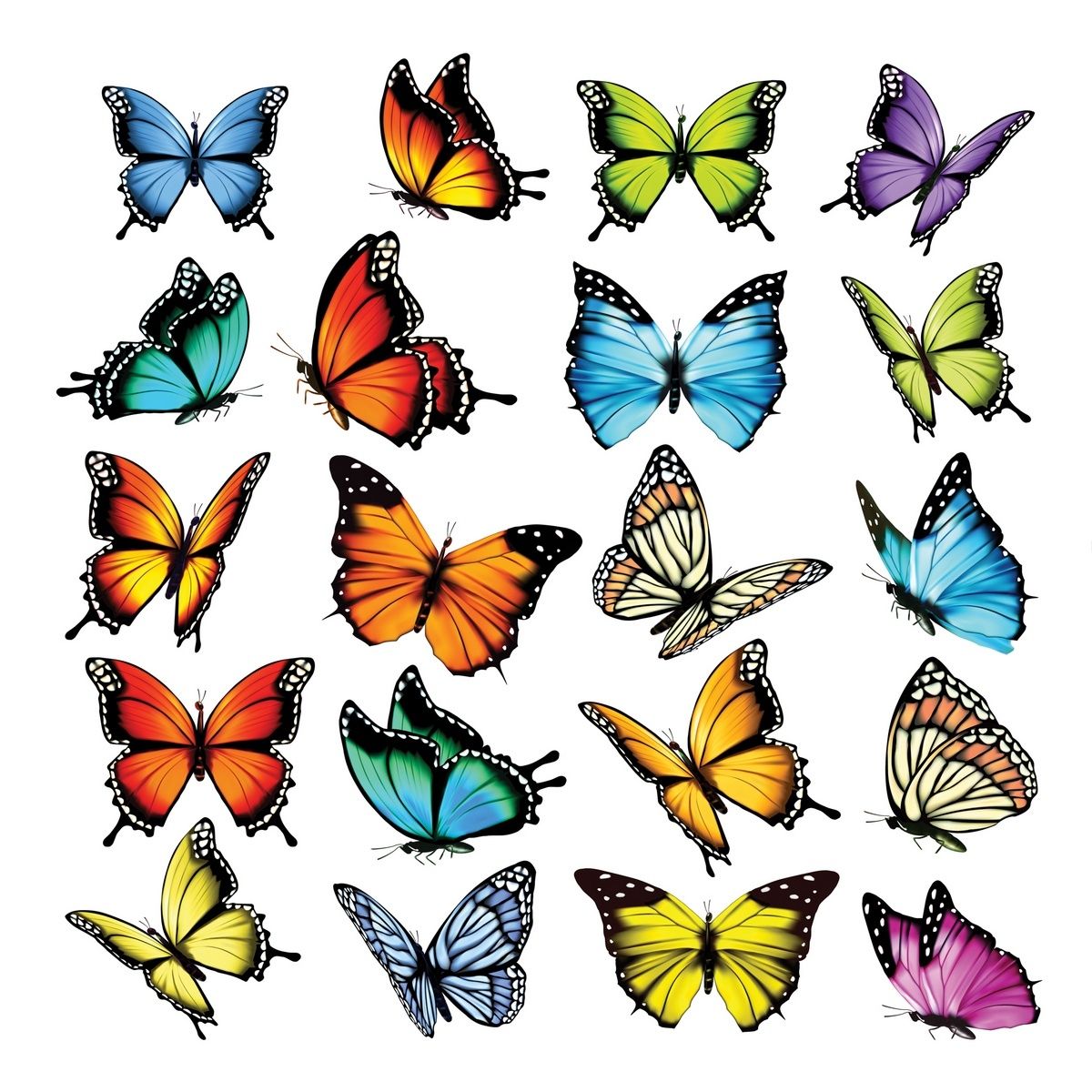 Samolepící dekorace Butterflies, 30 x 30 cm - 4home.cz