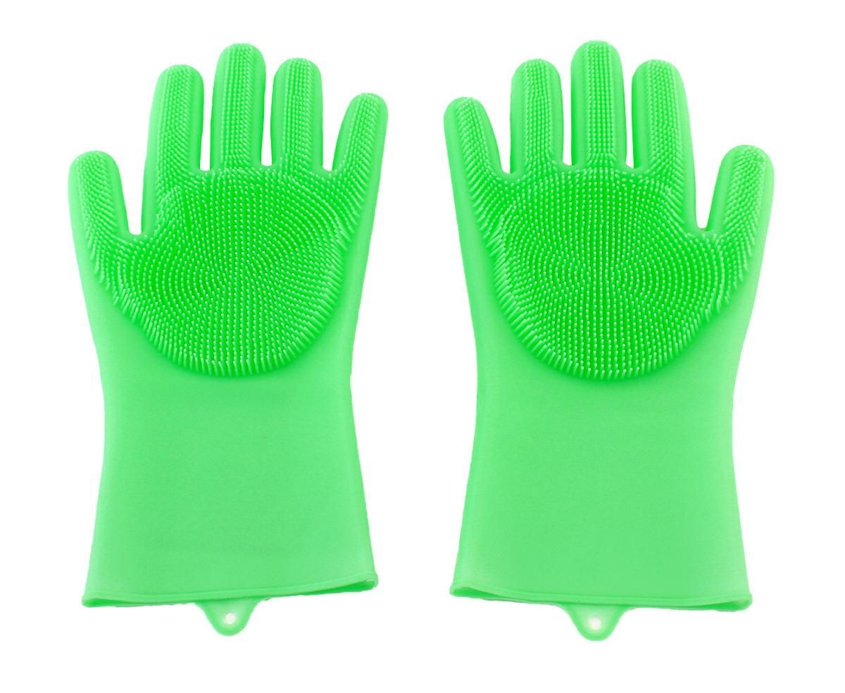 APT AG672C Silikonové rukavice na mytí nádobí - zelené - RychlýDárky.cz