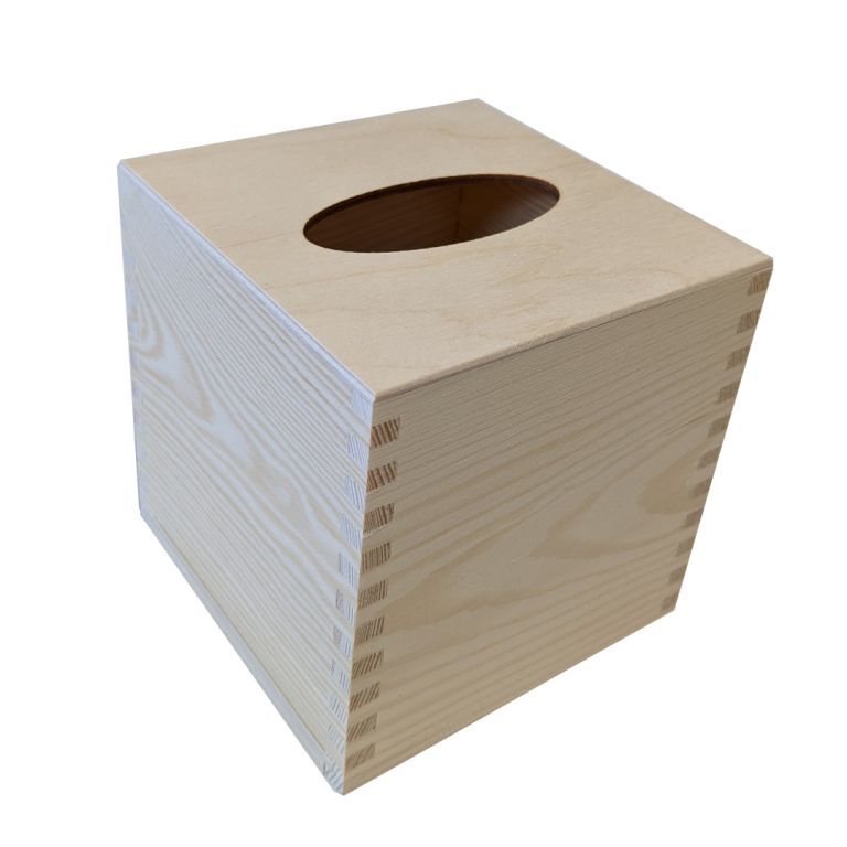   Dřevěná krabička na kapesníky, čtvercová, 13 x 13 x 13 cm\r\n - Kokiskashop.cz