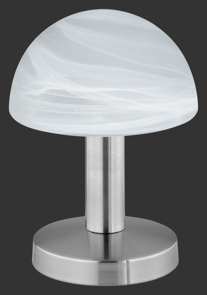 TRIO 599100107 FYNN II dotyková stolní lampička 1xE14 matný nikl/bílá ON/OFF - Svítidla FEIM