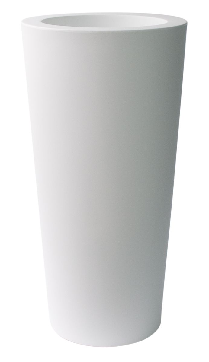 Plust - Designový květináč ILIE, Ø 37 x 75 cm - bílý - 