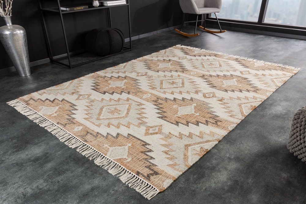 LuxD Designový koberec Pahana 230 x 160 cm béžovo-hnědý - konopí a vlna - Estilofina-nabytek.cz