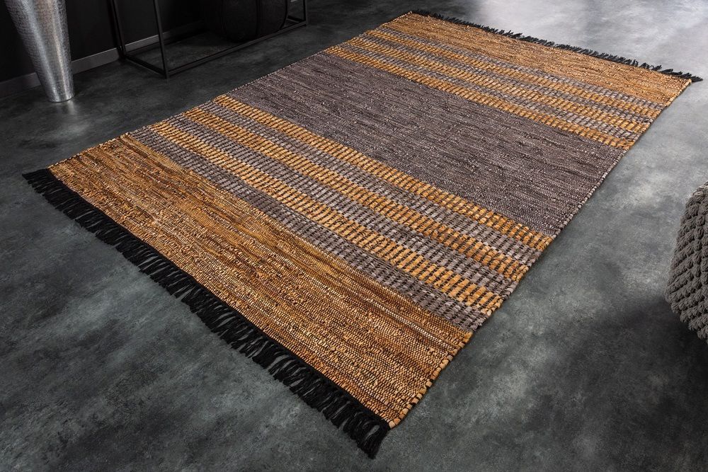 LuxD Designový koberec Panay 230 x 160 cm hnědo-šedý - kůže - Estilofina-nabytek.cz