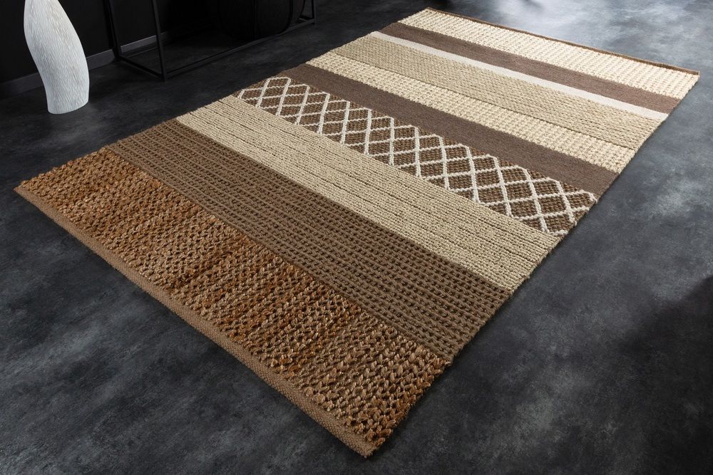 LuxD Designový koberec Panay 230 x 160 cm hnědý - konopí a vlna - Estilofina-nabytek.cz