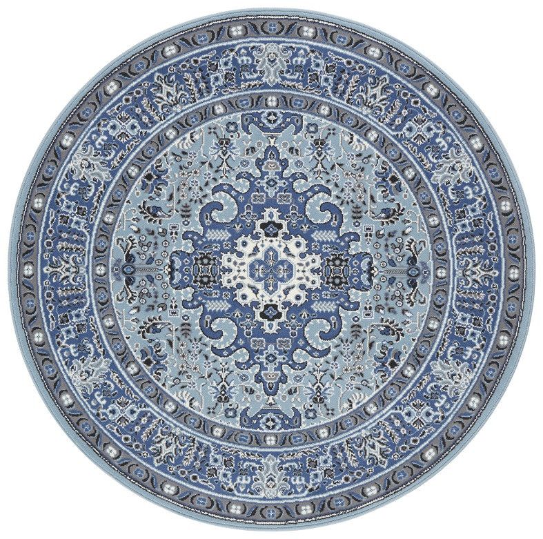 Nouristan - Hanse Home koberce Kruhový koberec Mirkan 104438 Skyblue - 160x160 (průměr) kruh cm - Mujkoberec.cz