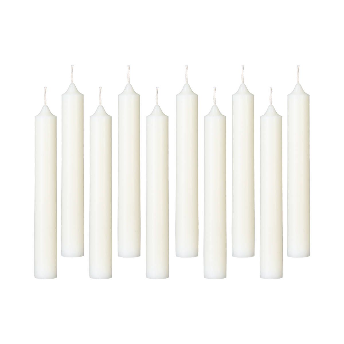 Atmosphera Úzké svíčky, bílé, sada 10 ks - EMAKO.CZ s.r.o.