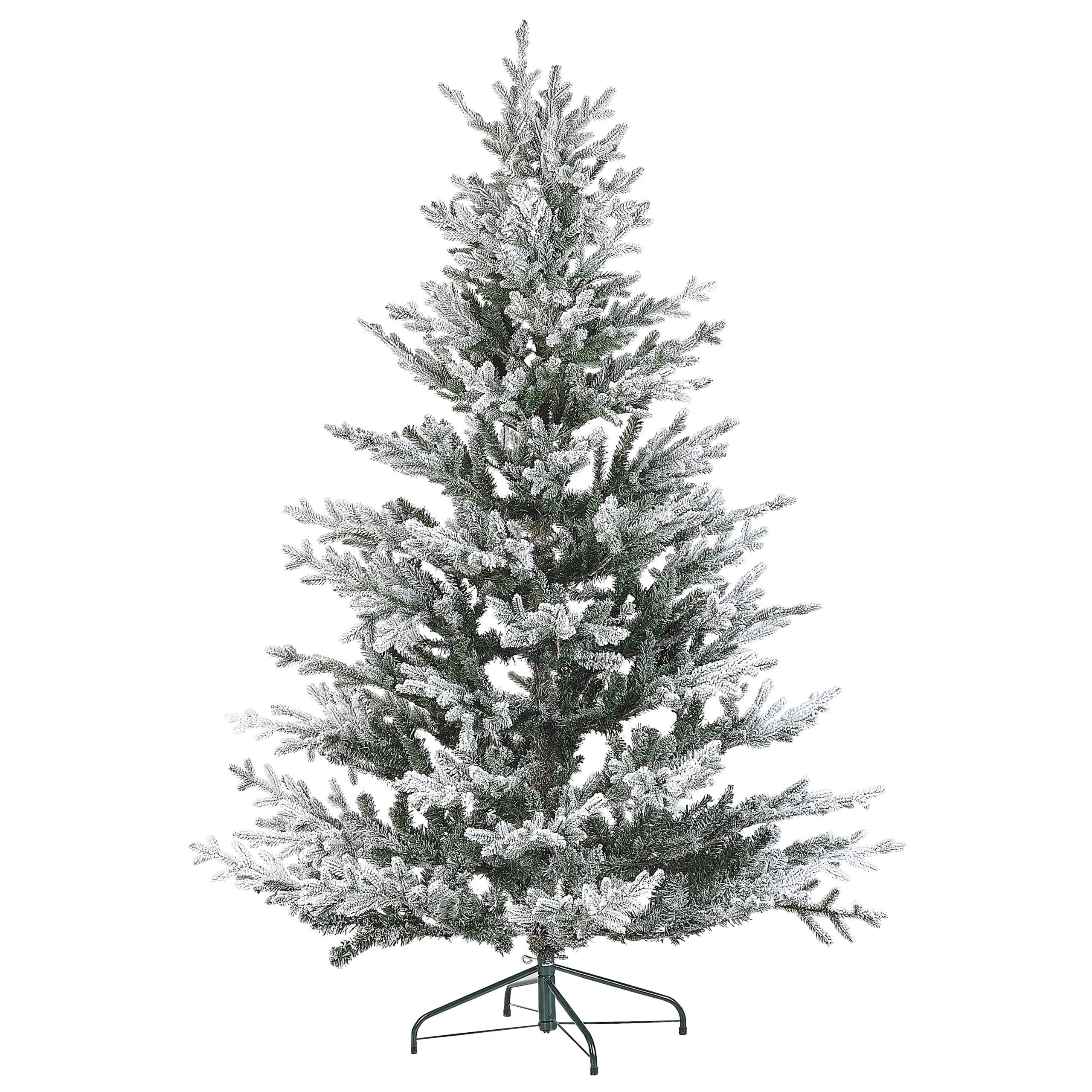 Zasněžený vánoční stromek 180 cm bílý BRISCO - Beliani.cz