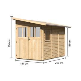 Dřevěný zahradní domek Lanitplast 268 cm