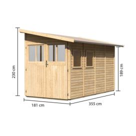 Dřevěný zahradní domek Lanitplast 355 cm