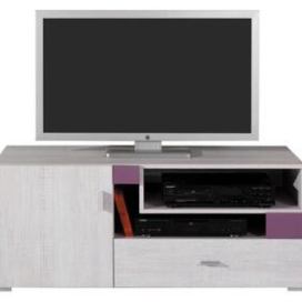TV stolek Next NX12 Barva: borovice bělená/viola