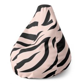 Sedací vak SABLIO - Růžový vzor zebry 150x100