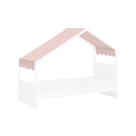 ČILEK - Dětská postel se stříškou 90x200 cm Montes White růžová