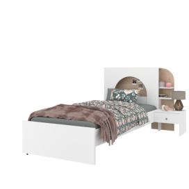 Aldo Dětská postel bílá s nočním stolkem Majorque