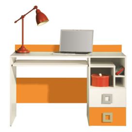 Psací stůl Relax 18 - krémová/oranžová