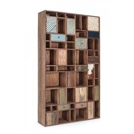 BIZZOTTO dřevěná knihovna DHAVAL 200x115 cm