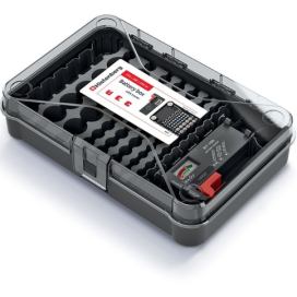 Prosperplast Organizér na baterie se zkoušečkou JACK 29,5 x 19,5 x 7 cm černý