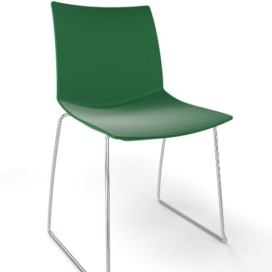 GABER - Židle KANVAS S, zelená/chrom