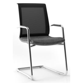 NARBUTAS - Jednací židle EVA SUA224 s černým rámem a područkami