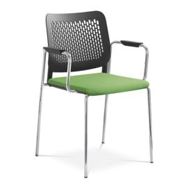 NARBUTAS - Židle WAIT s čalouněným sedákem a područkami