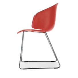 PEDRALI - Židle GRACE 411 DS s chromovanou podnoží - červená