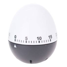 EH Excellent Houseware Minutník ve tvaru vajíčka, šedo-bílá barva