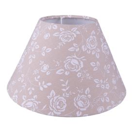 Béžové stínidlo lampy s květy růží - Ø 23*15 cm / E27 Clayre & Eef