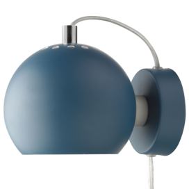 FRANDSEN - Nástěnná lampa Ball, matná petrolejově modrá