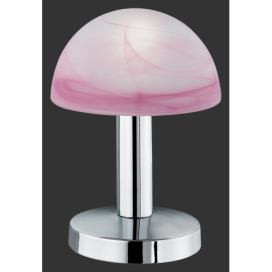 TRIO 599100106 FYNN II dotyková stolní lampička 1xE14 chrom/růžová ON/OFF