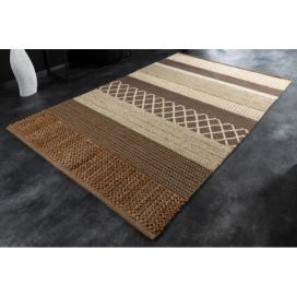 LuxD Designový koberec Panay 230 x 160 cm hnědý - konopí a vlna Estilofina-nabytek.cz