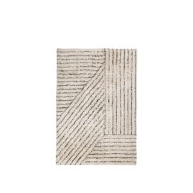 Bavlněný koberec 140x200 cm Broste ELVIRA - béžový/černý