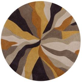 Flair Rugs koberce Kusový koberec Zest Infinite Splinter Ochre kruh - 133x133 (průměr) kruh cm