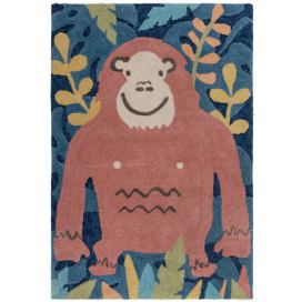 Flair Rugs koberce Kusový koberec Zest Kids Jungle Monkey Brown/Multi - 80x120 cm