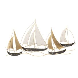Nástěnná dekorace Mauro Ferretti Boats II, 107x3,5x57,5 cm