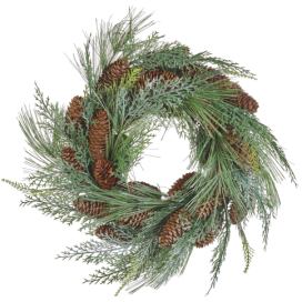 Vánoční věnec ⌀ 34 cm zelený ASTURIA