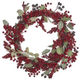 Vánoční věnec ⌀ 40 cm červený PUROL