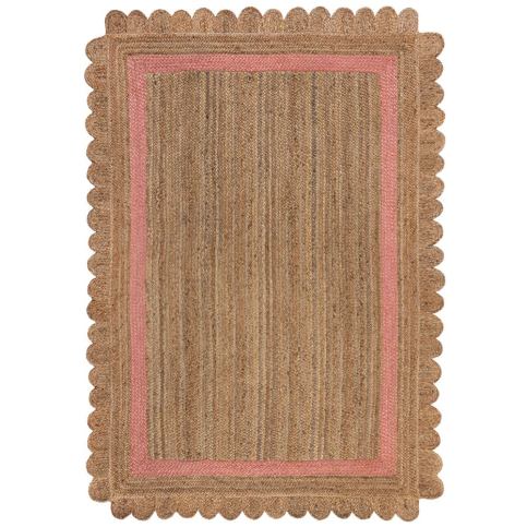 Flair Rugs koberce Kusový koberec Grace Jute Natural/Pink - 120x170 cm Mujkoberec.cz