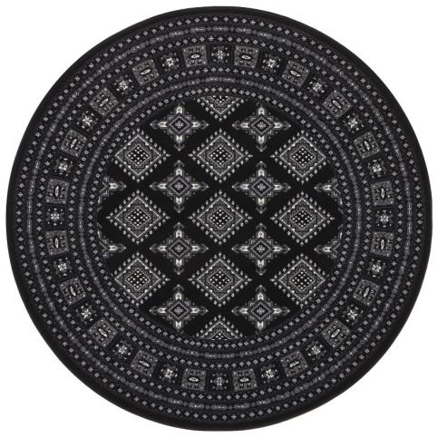 Nouristan - Hanse Home koberce Kruhový koberec Mirkan 104109 Black - 160x160 (průměr) kruh cm Mujkoberec.cz