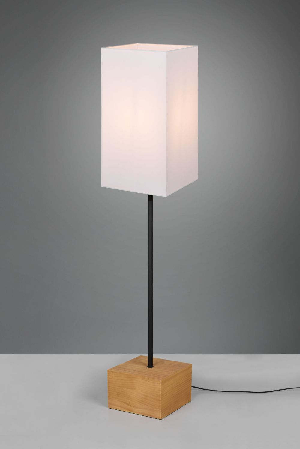 TRIO Reality R40171030 WOODY stojací lampa V1500mm 1xE27 dřevo, bílá - Svítidla FEIM