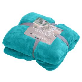 Luxusní tyrkysová beránková deka z mikroplyše, 150x200 cm