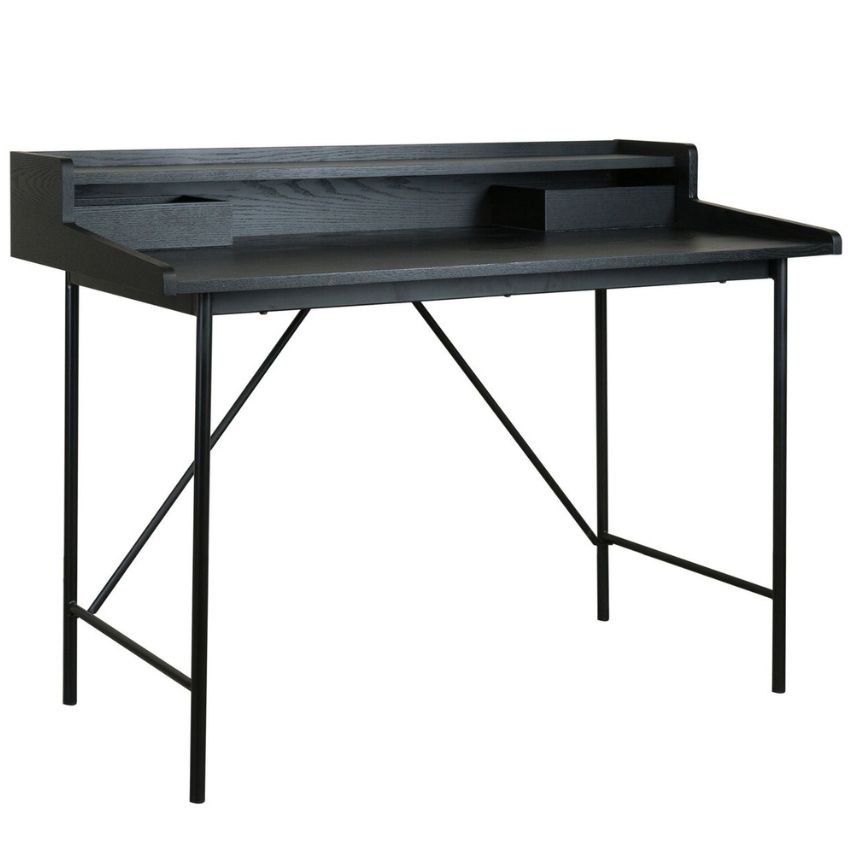Černý dřevěný psací stůl Quax Hai-No-Ki 120 x 60 cm - Designovynabytek.cz