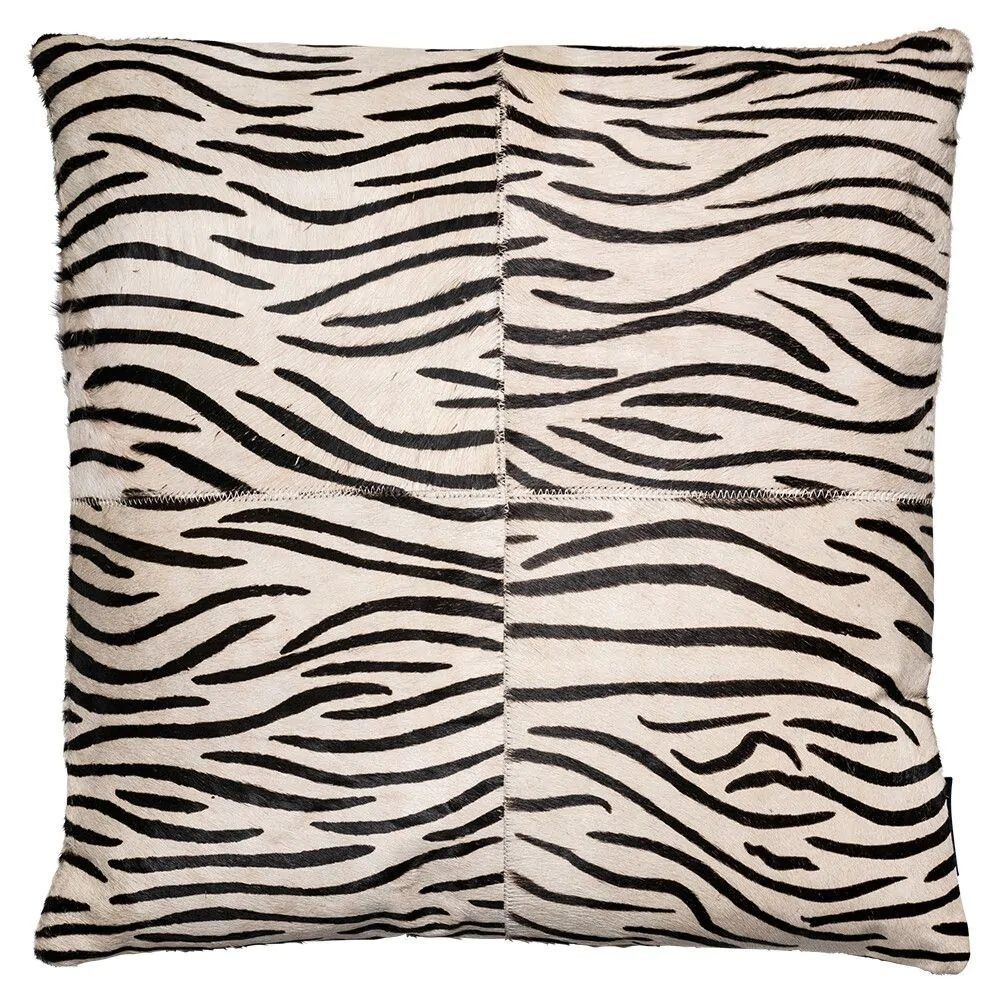 Kožený polštář s výplní Zebra (bos taurus taurus) - 45*45*15cm Mars & More - LaHome - vintage dekorace